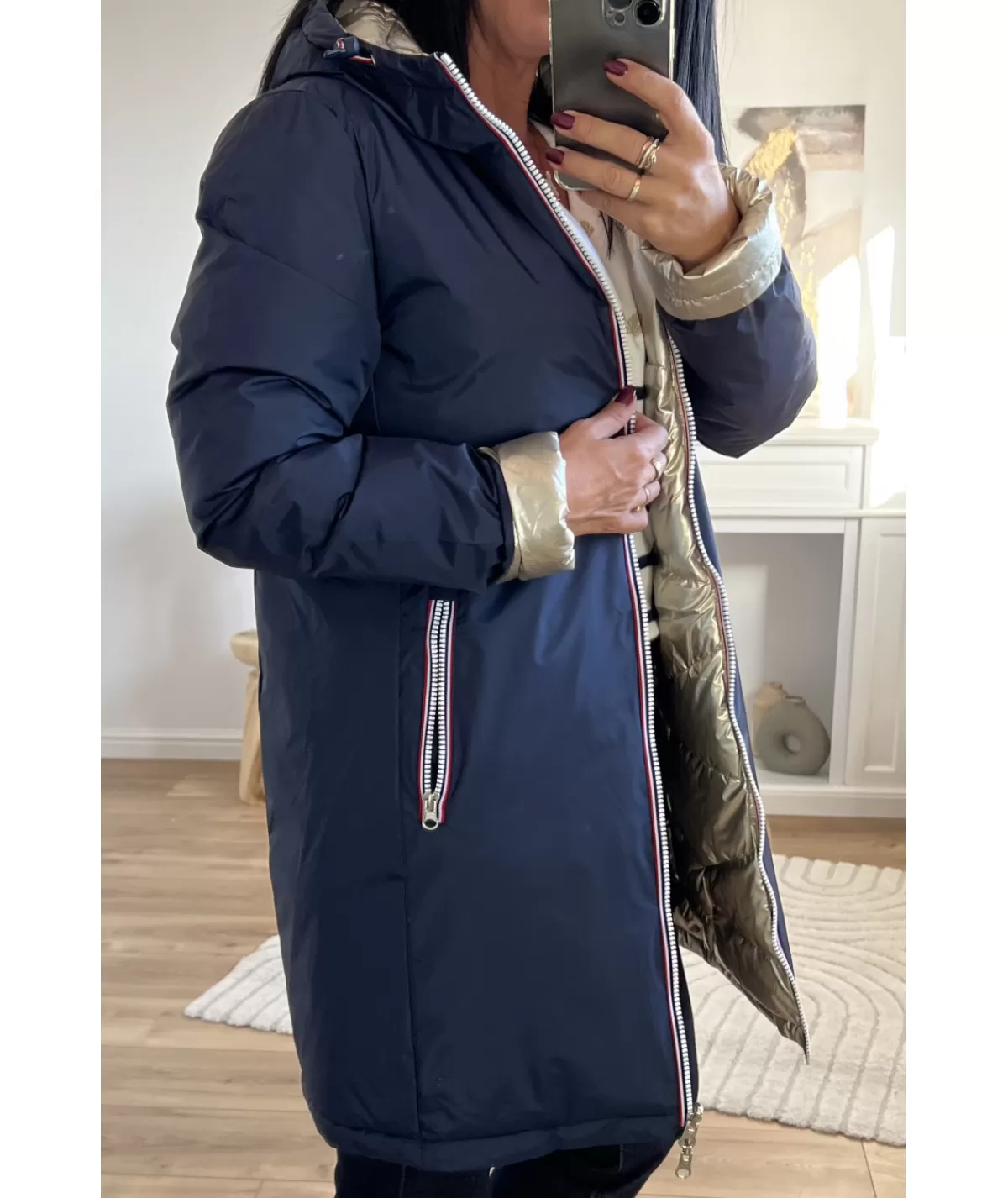 La boutique de Lilie Manteaux | Doudounes>DOUDOUNE REVERSIBLE YUNA Marine