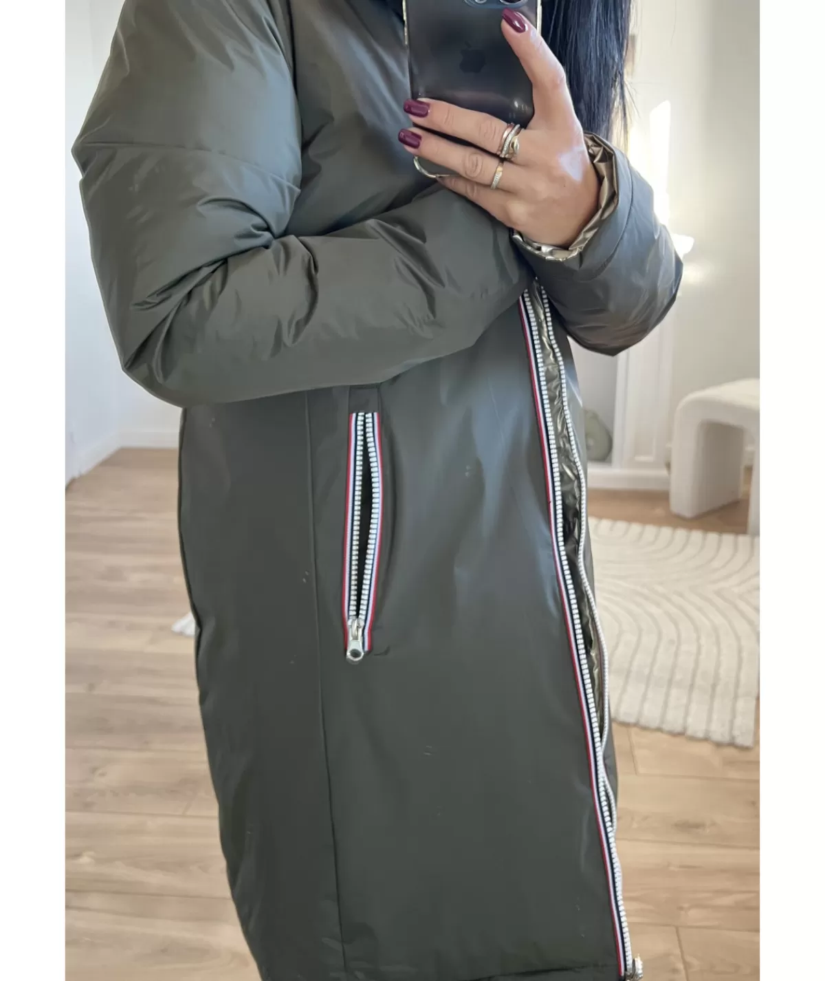La boutique de Lilie Manteaux | Doudounes>DOUDOUNE REVERSIBLE YUNA Kaki
