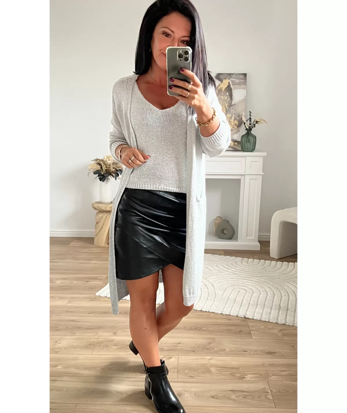 La boutique de Lilie Pulls / Gilets>GILET JULIVINA II Argente