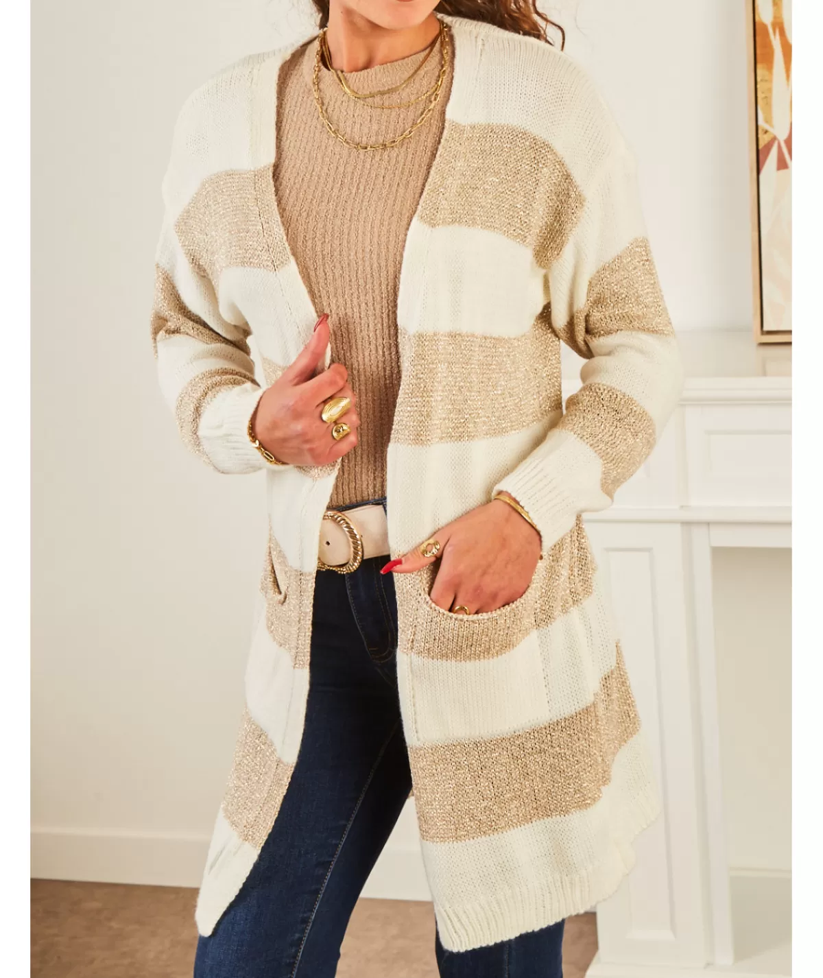 La boutique de Lilie Pulls / Gilets>GILET MONA Blanc
