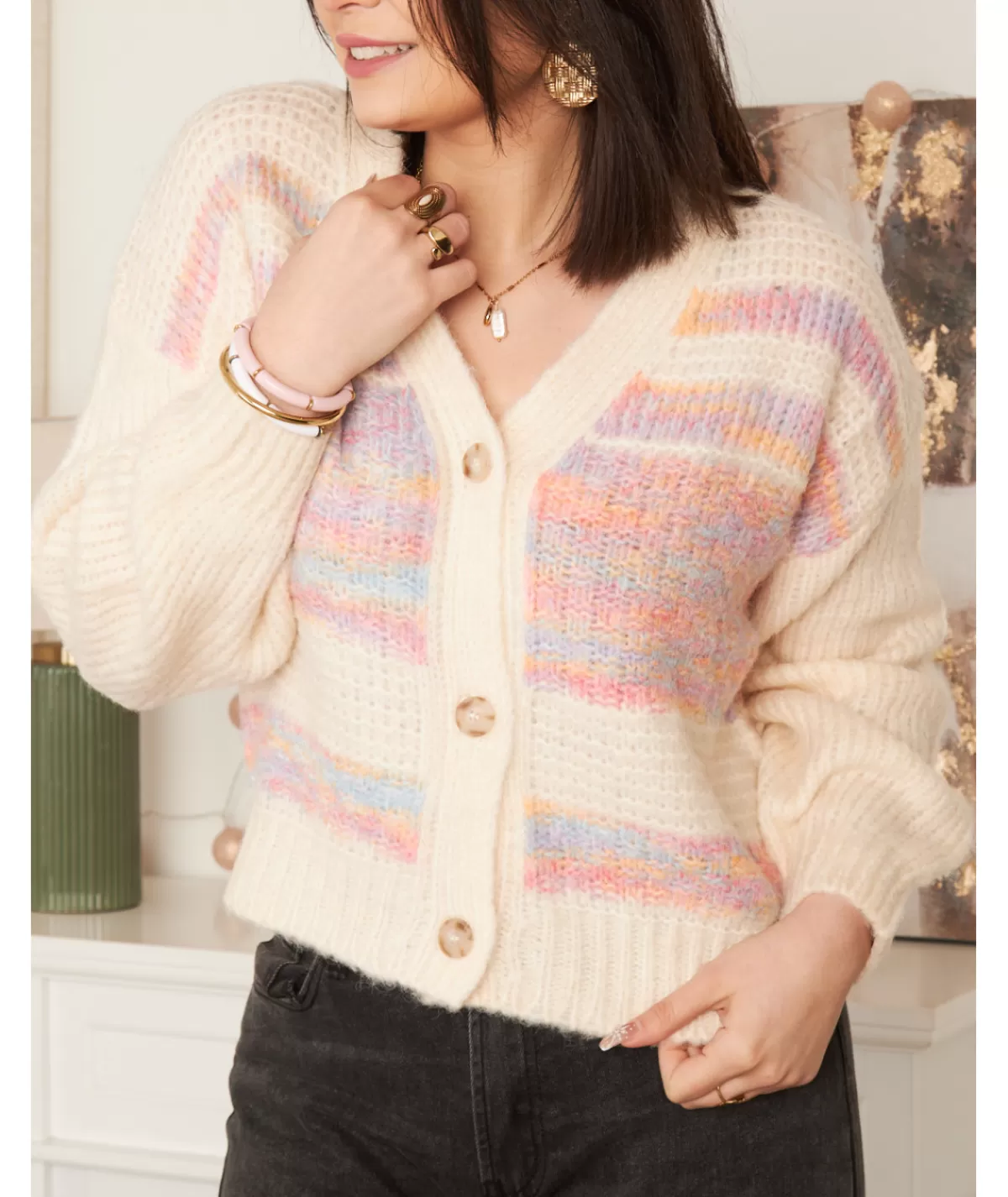 La boutique de Lilie Pulls / Gilets>GILET NOLWEN Beige
