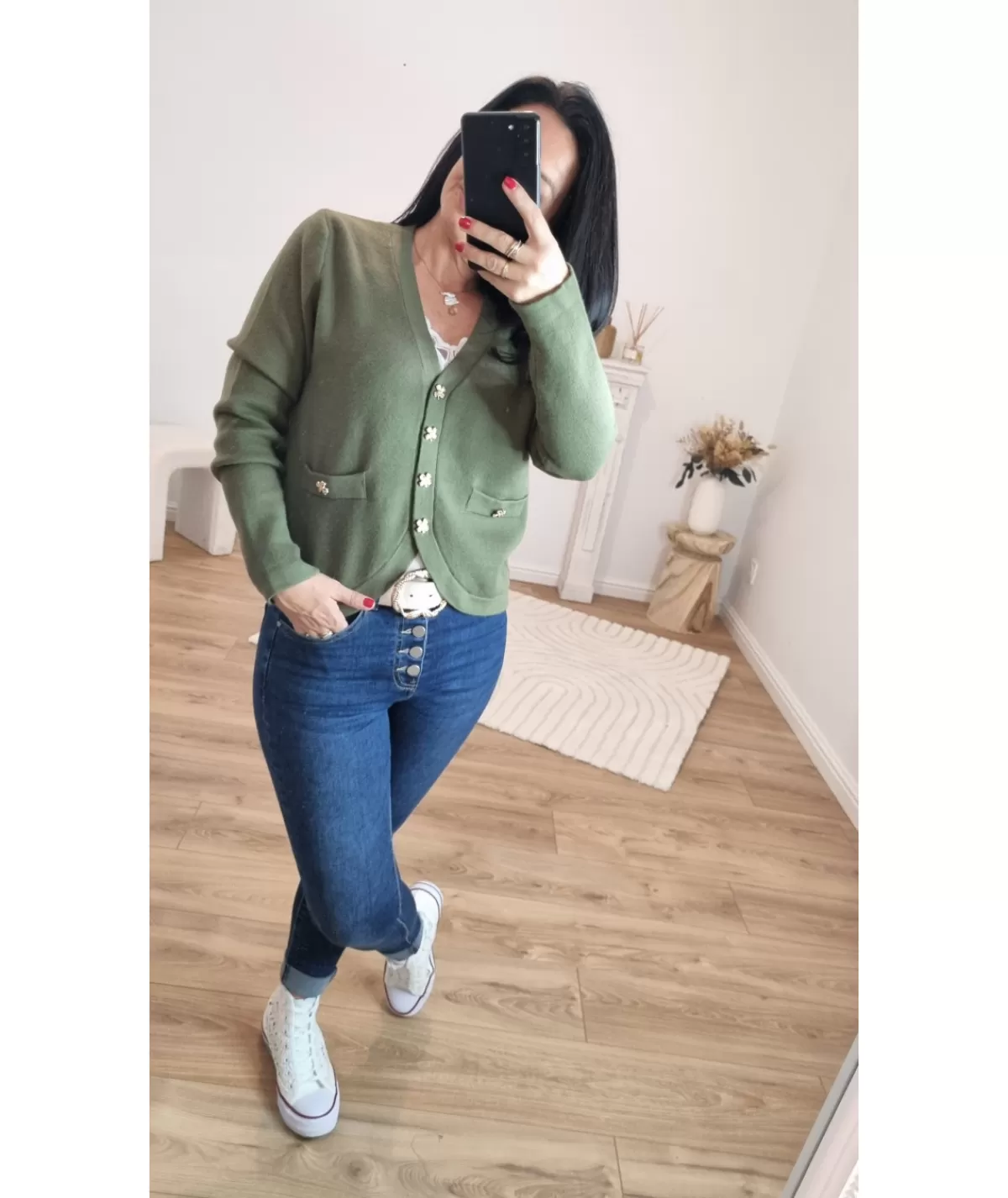 La boutique de Lilie Pulls / Gilets>GILET NOUMEA Kaki