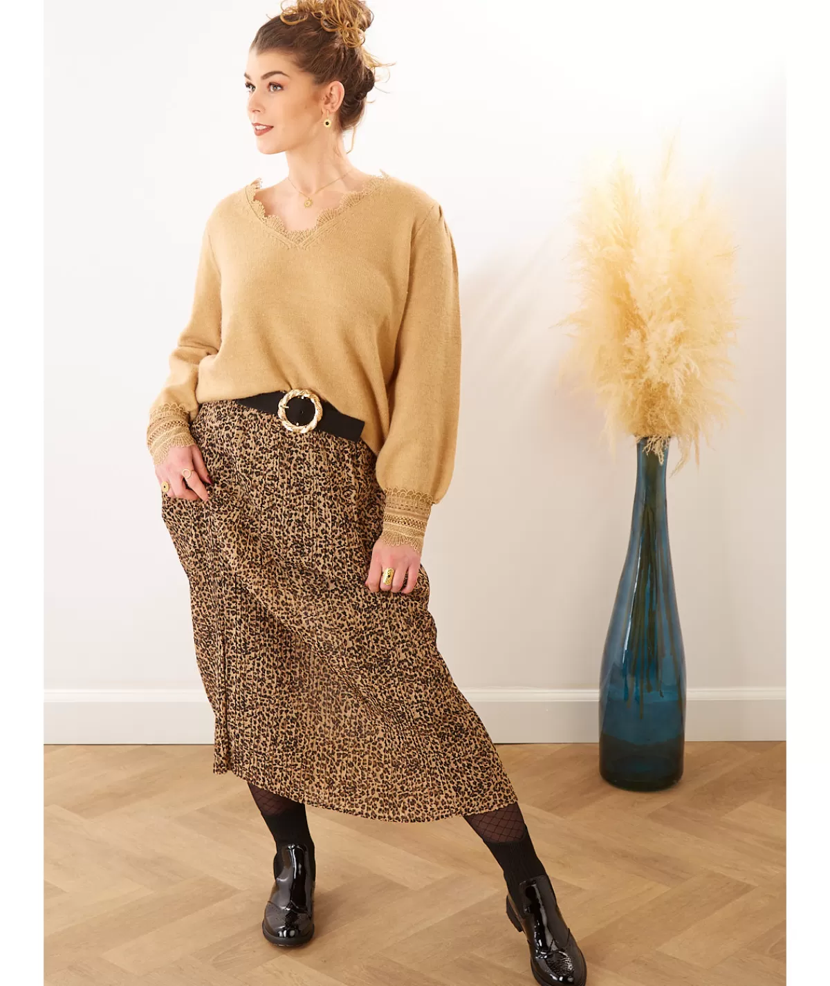 La boutique de Lilie Jupes / Shorts>JUPE REBECCA Camel