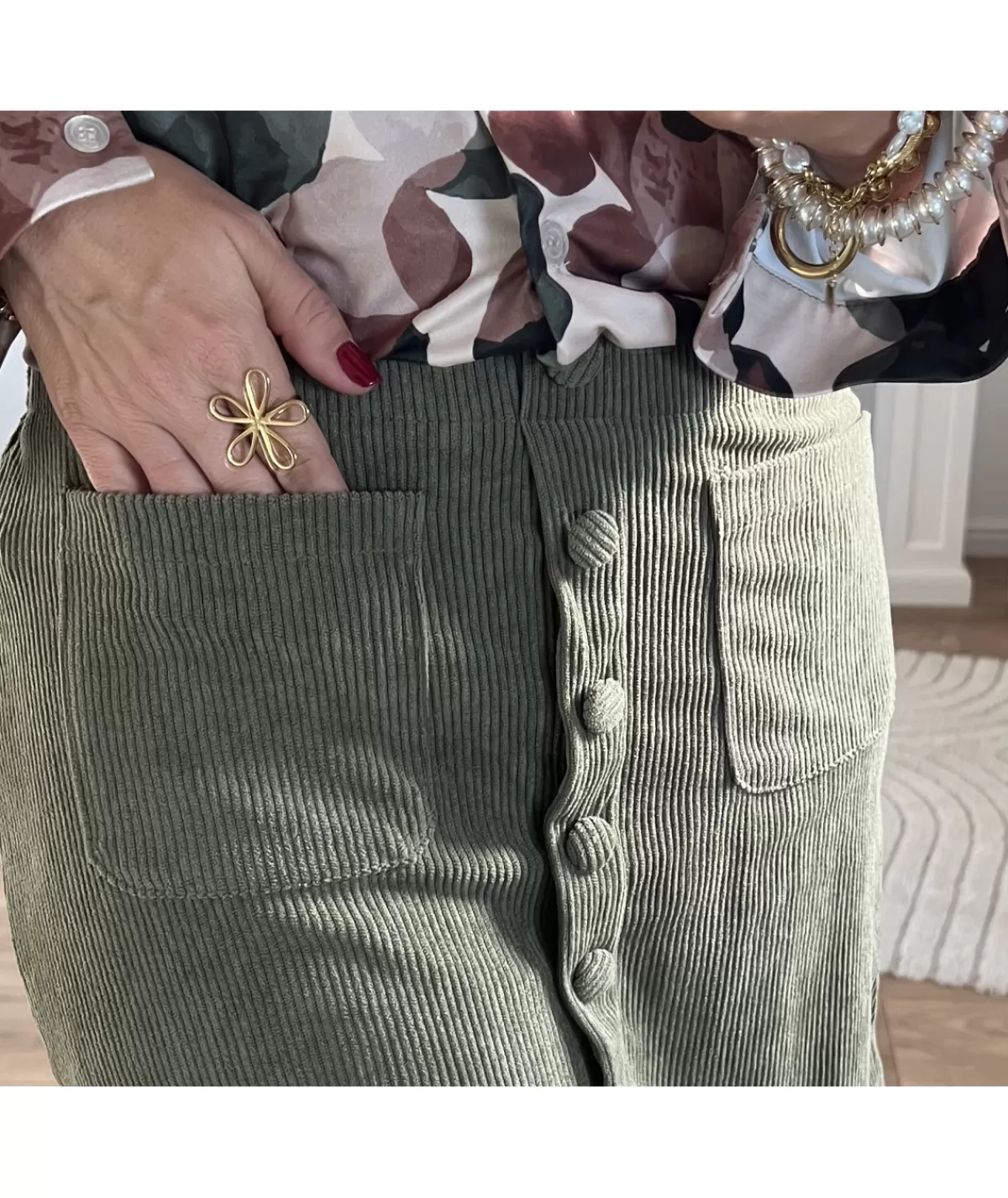 La boutique de Lilie Jupes / Shorts>JUPE YLEANA Kaki