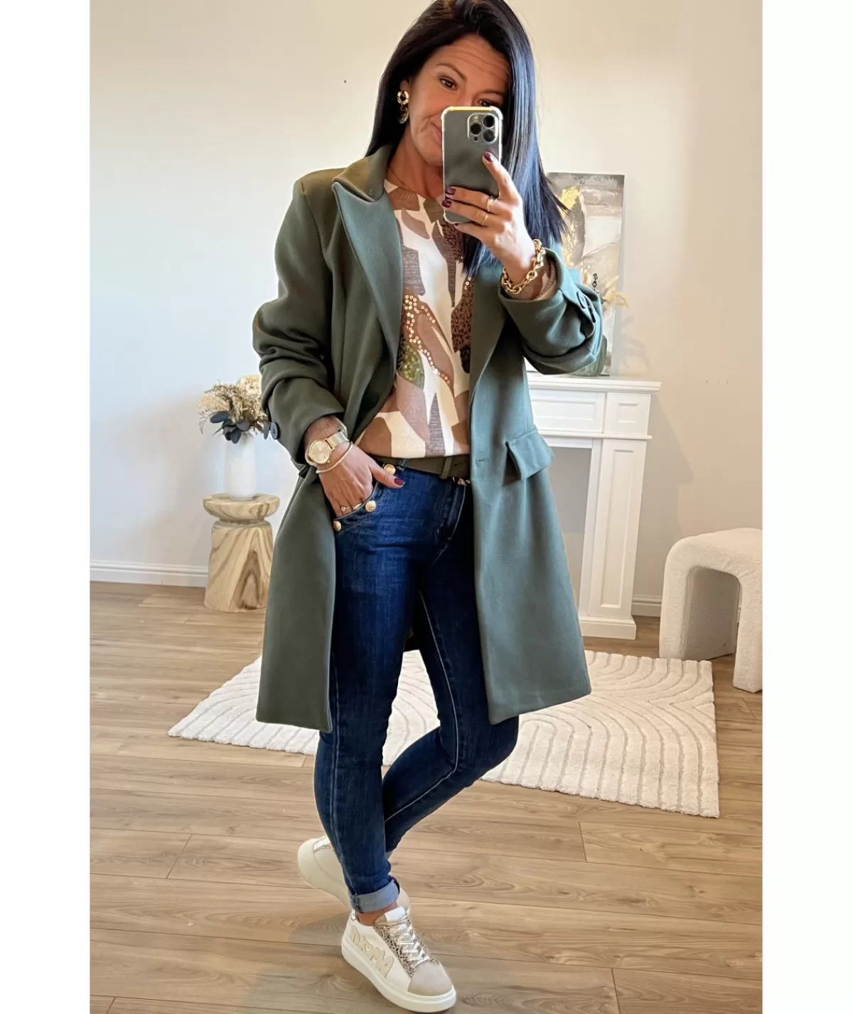La boutique de Lilie Manteaux>MANTEAU CHARLOTTE Kaki