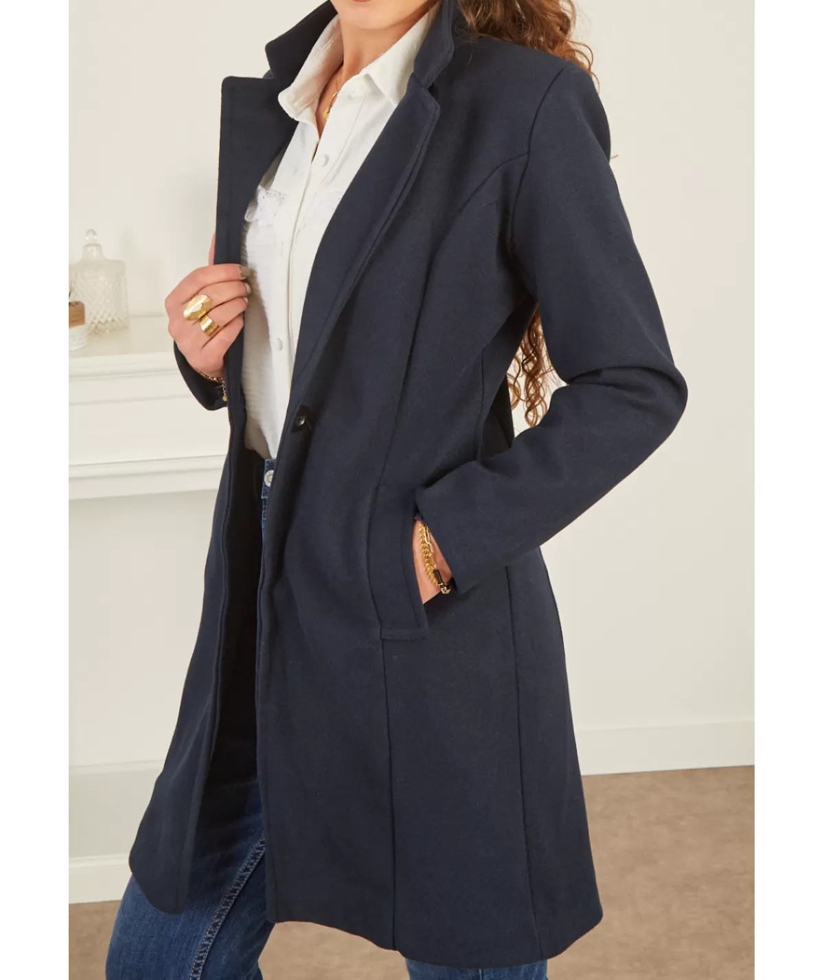 La boutique de Lilie Manteaux>MANTEAU PENELOPPE Marine