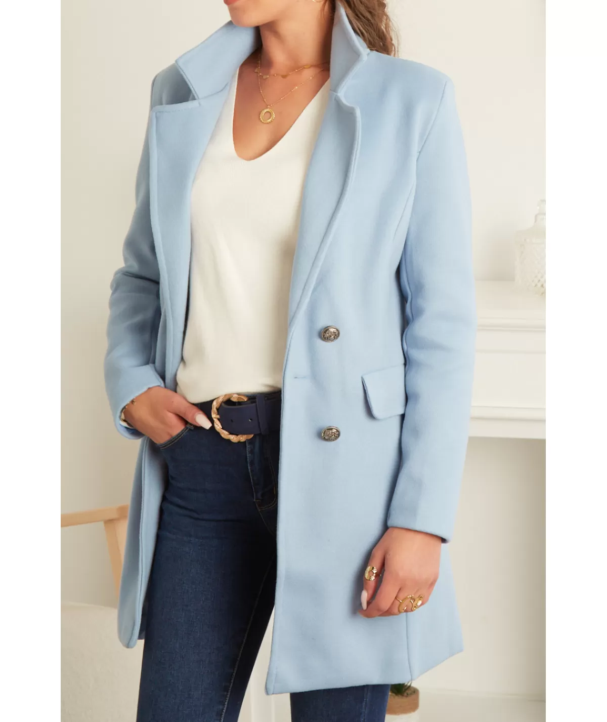 La boutique de Lilie Manteaux>MANTEAU VALERIANE Bleuciel