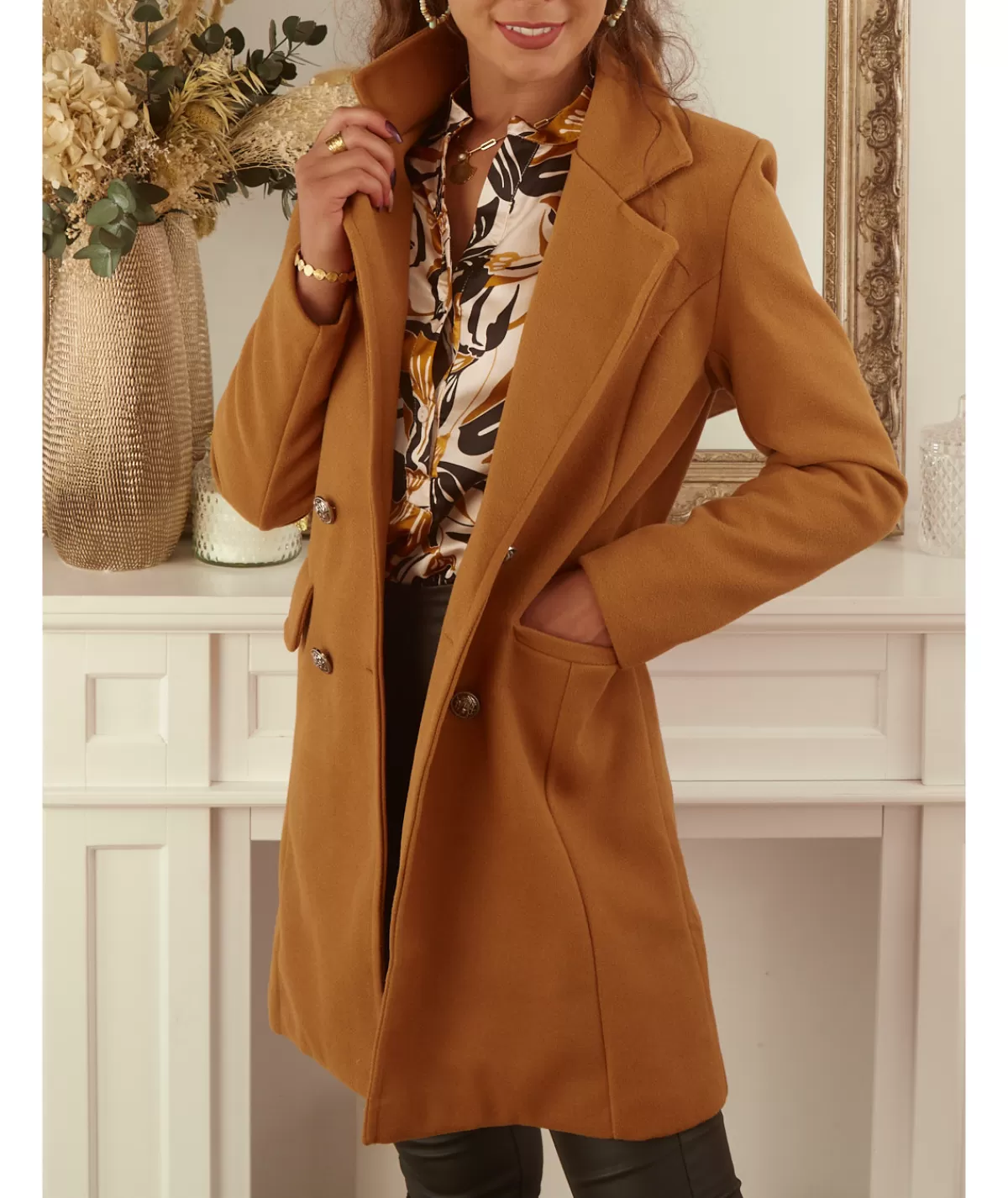 La boutique de Lilie Manteaux>MANTEAU VIVIANE IIII Camel