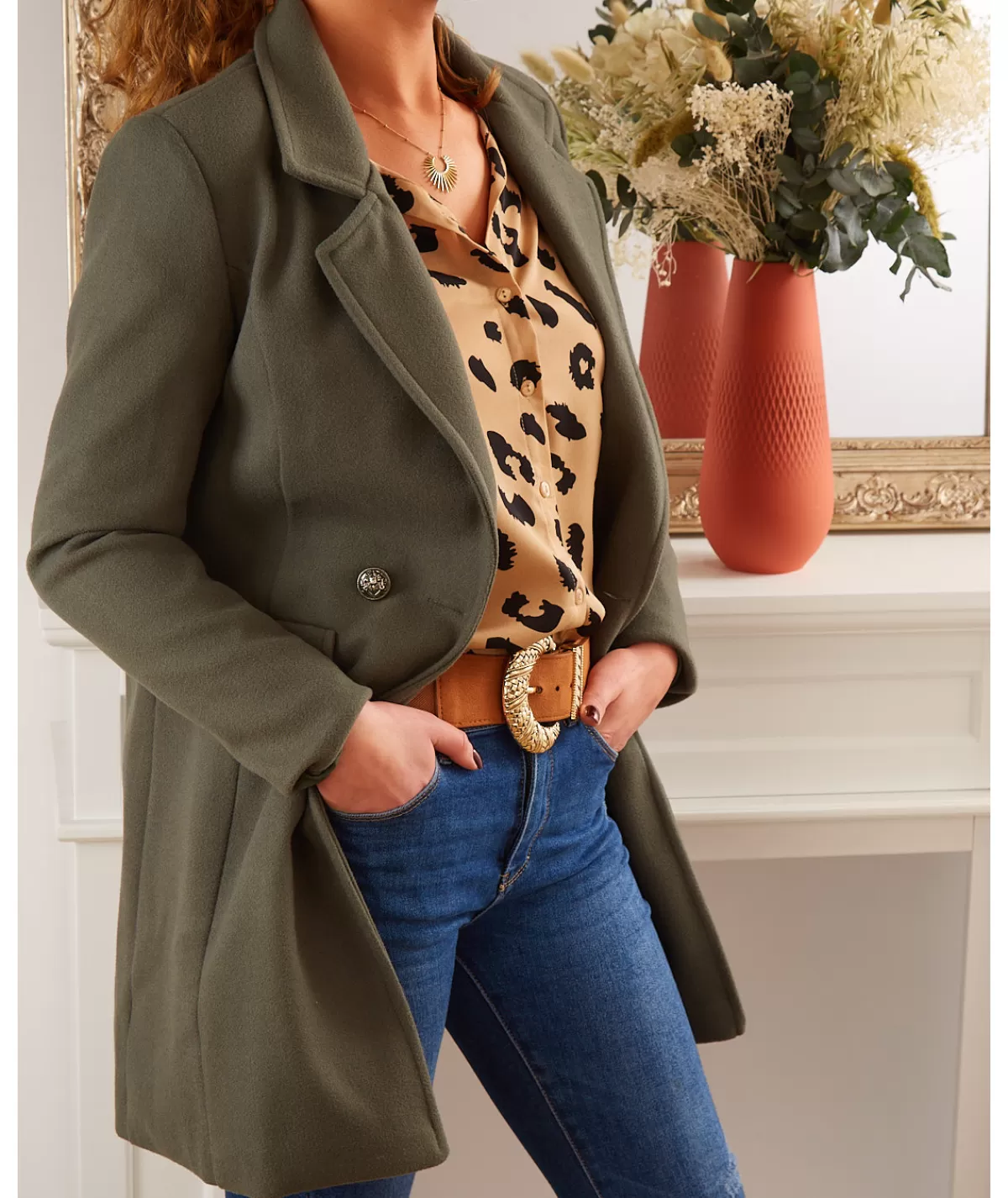 La boutique de Lilie Manteaux>MANTEAUX EVELYNE IIII Kaki