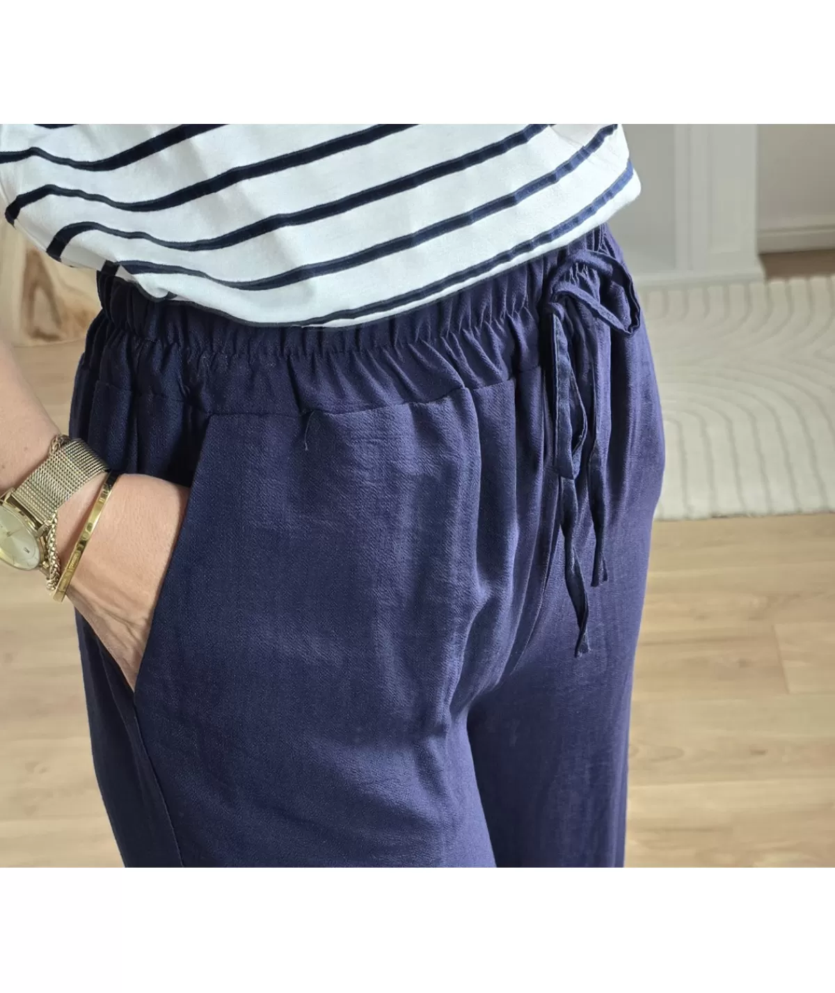 La boutique de Lilie Jeans / Pantalons>PANTALON YADIRA Marine