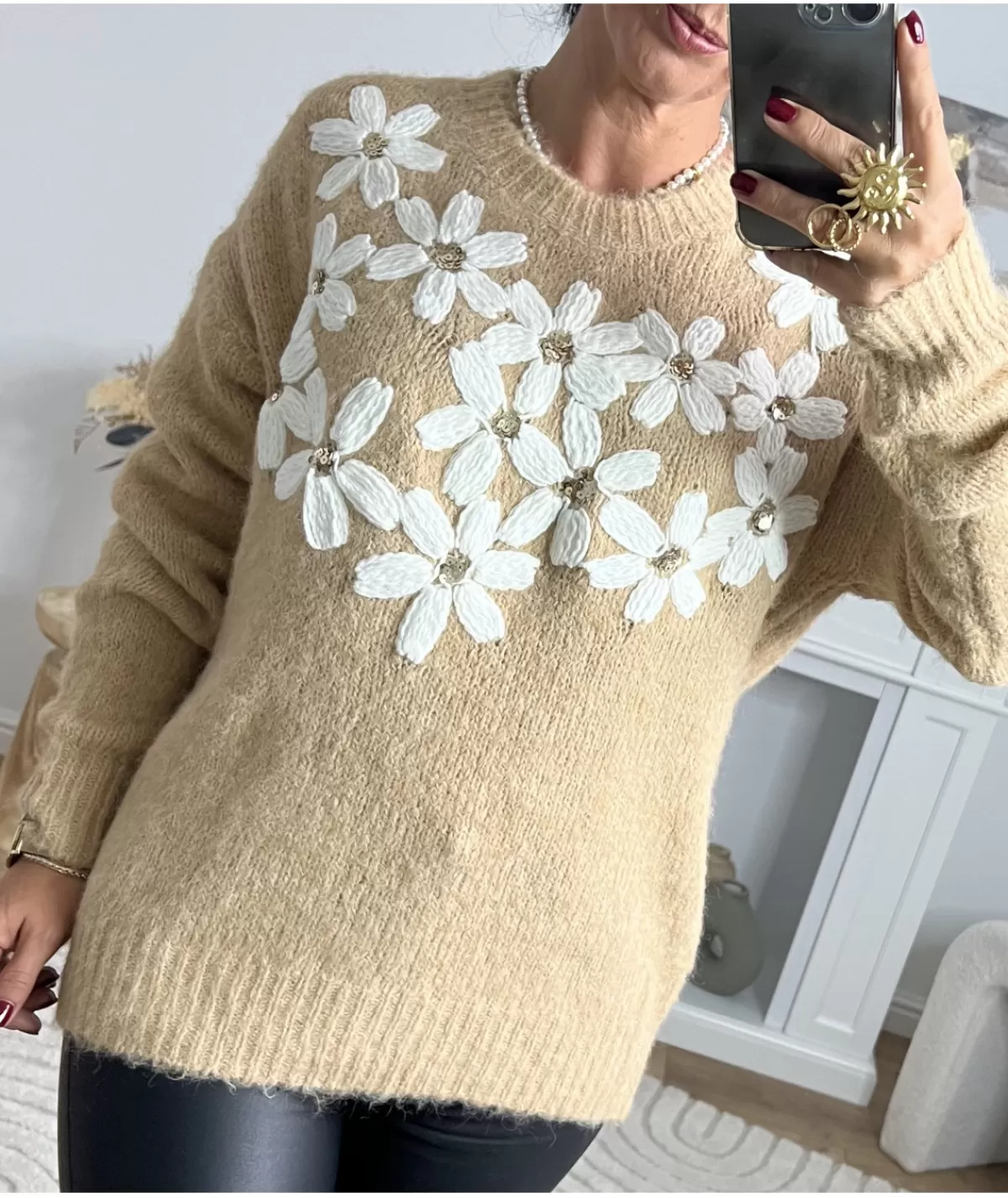 La boutique de Lilie Pulls / Gilets>PULL AGATHE Camel