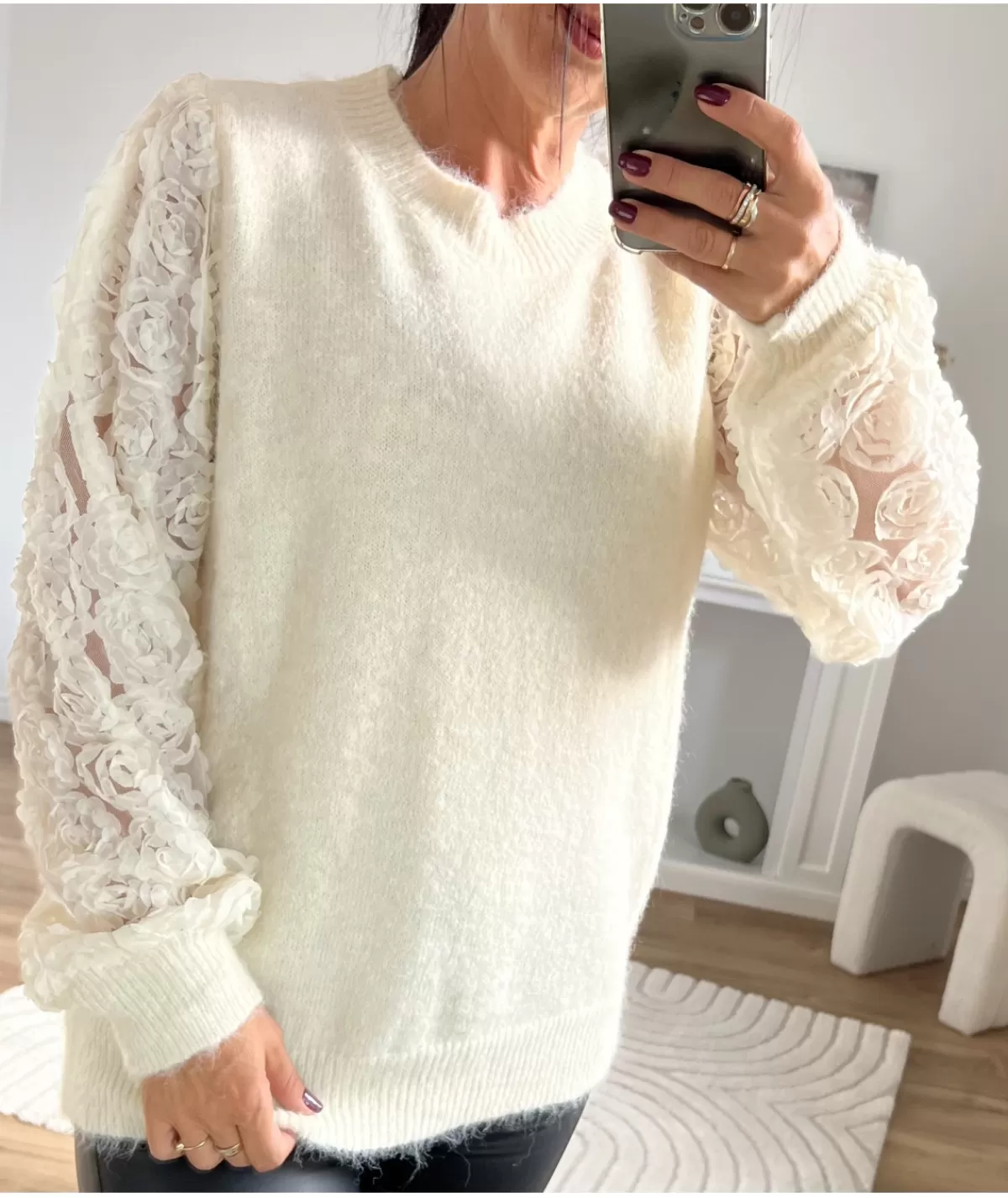 La boutique de Lilie Pulls / Gilets>PULL AMELIE Beige