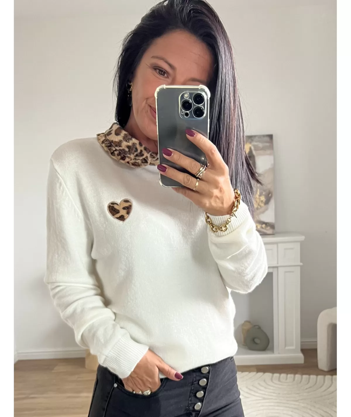 La boutique de Lilie Pulls / Gilets>PULL BASILE Blanc