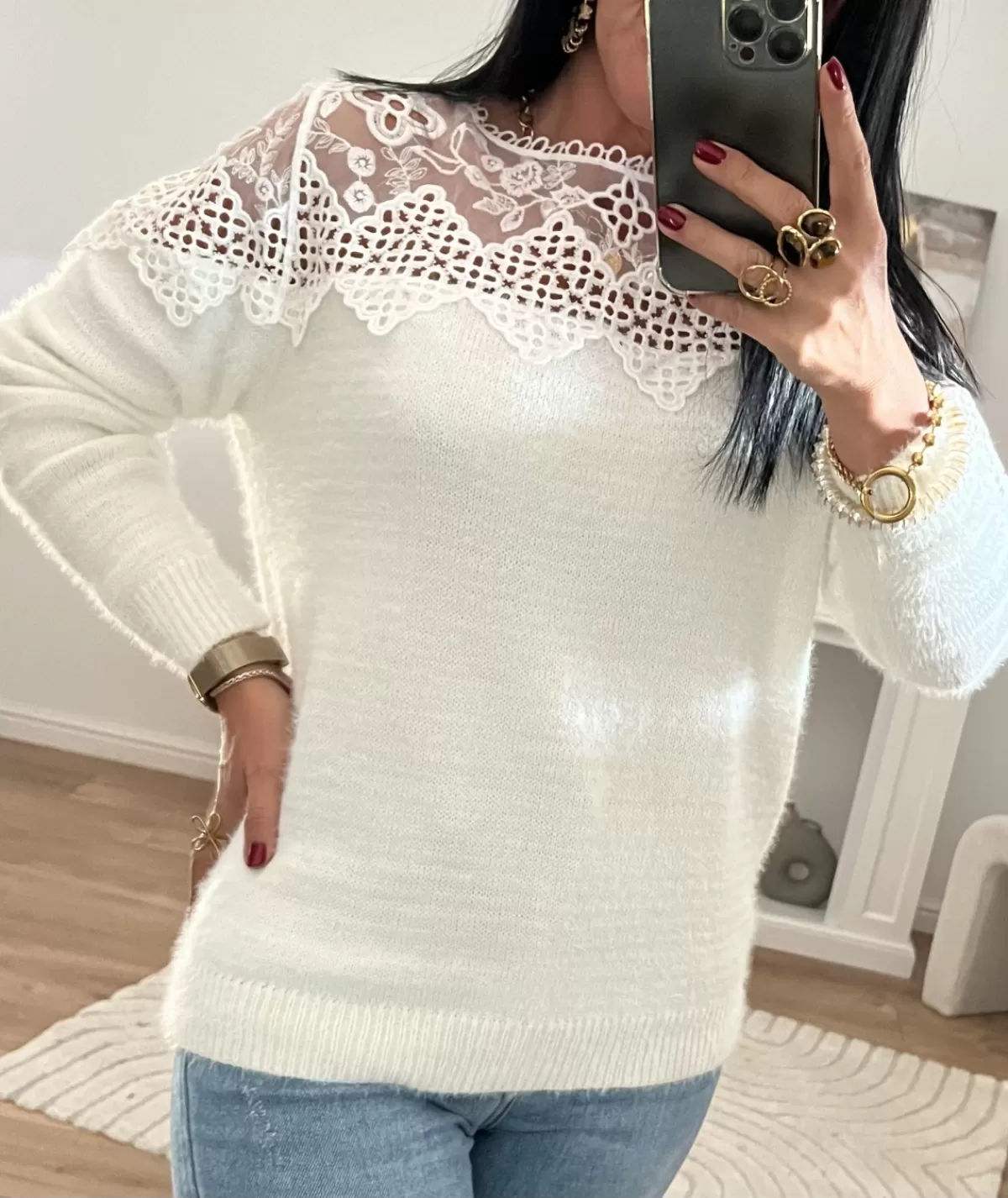 La boutique de Lilie Pulls / Gilets>PULL BASTIEN Blanc