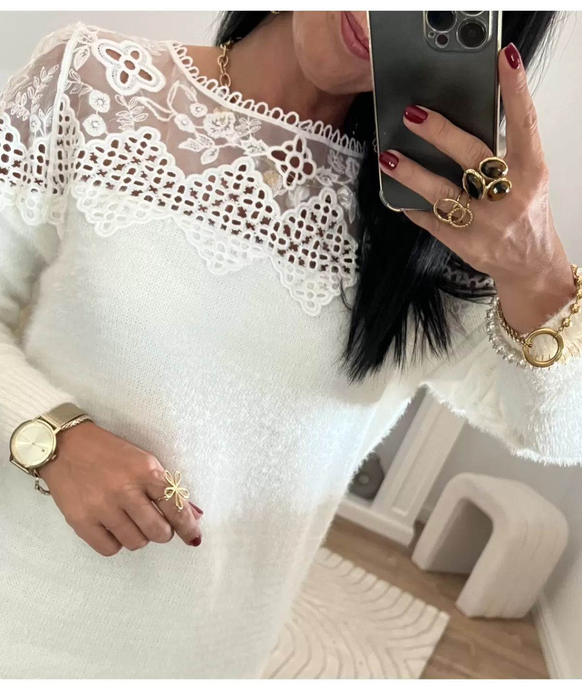 La boutique de Lilie Pulls / Gilets>PULL BASTIEN Blanc