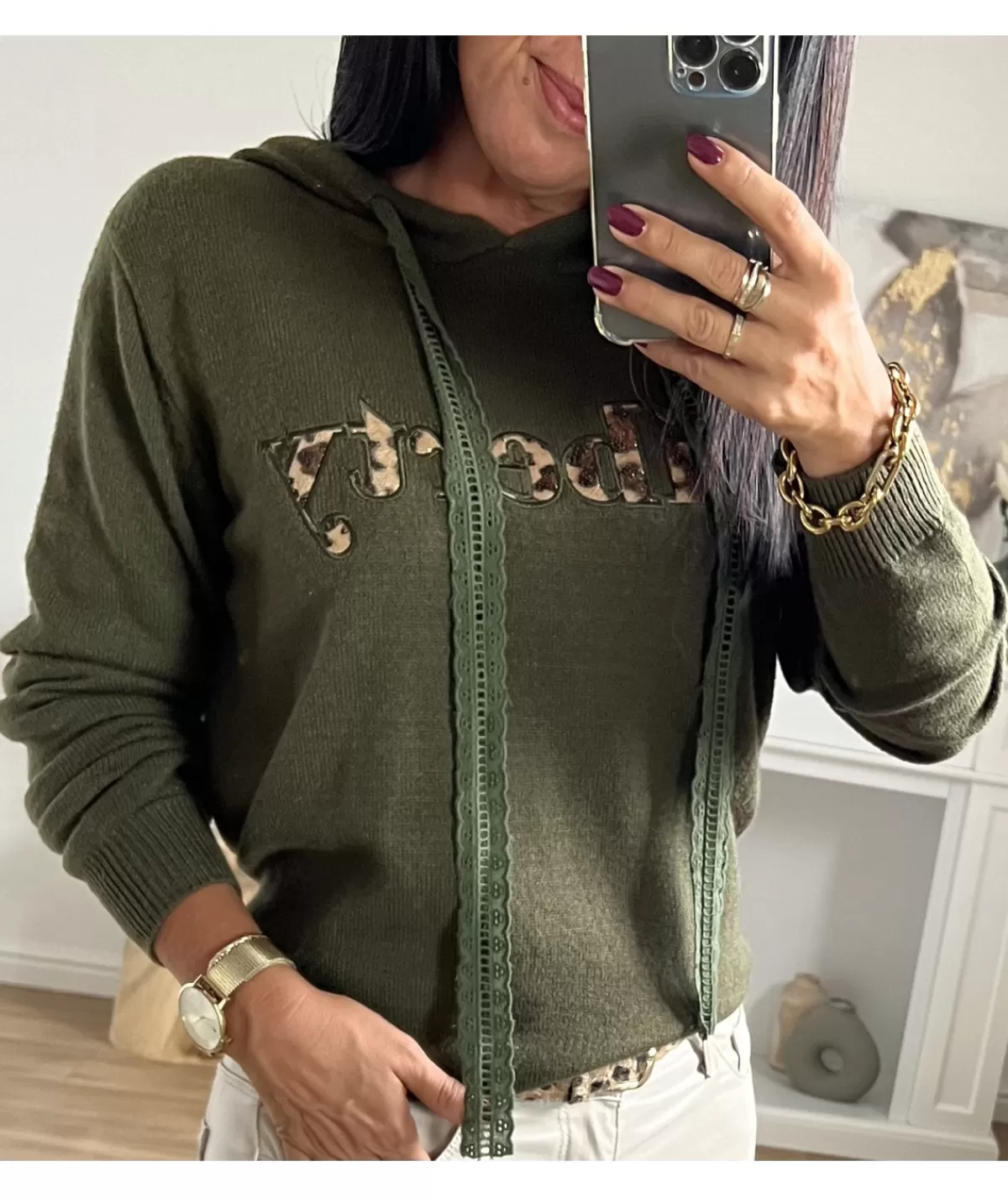 La boutique de Lilie Pulls / Gilets>PULL BERNARD Kaki