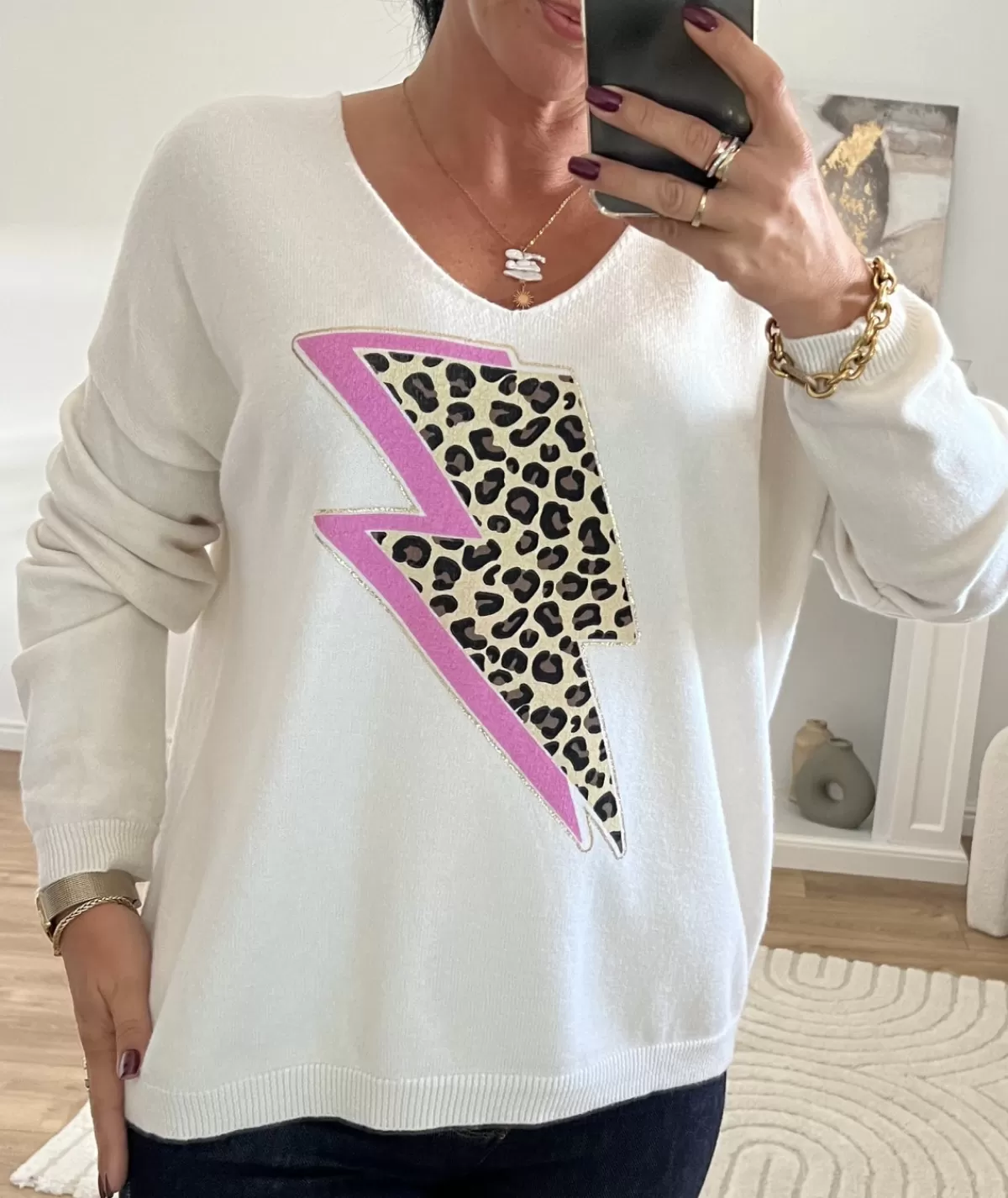 La boutique de Lilie Pulls / Gilets>PULL CAMERON Blanc