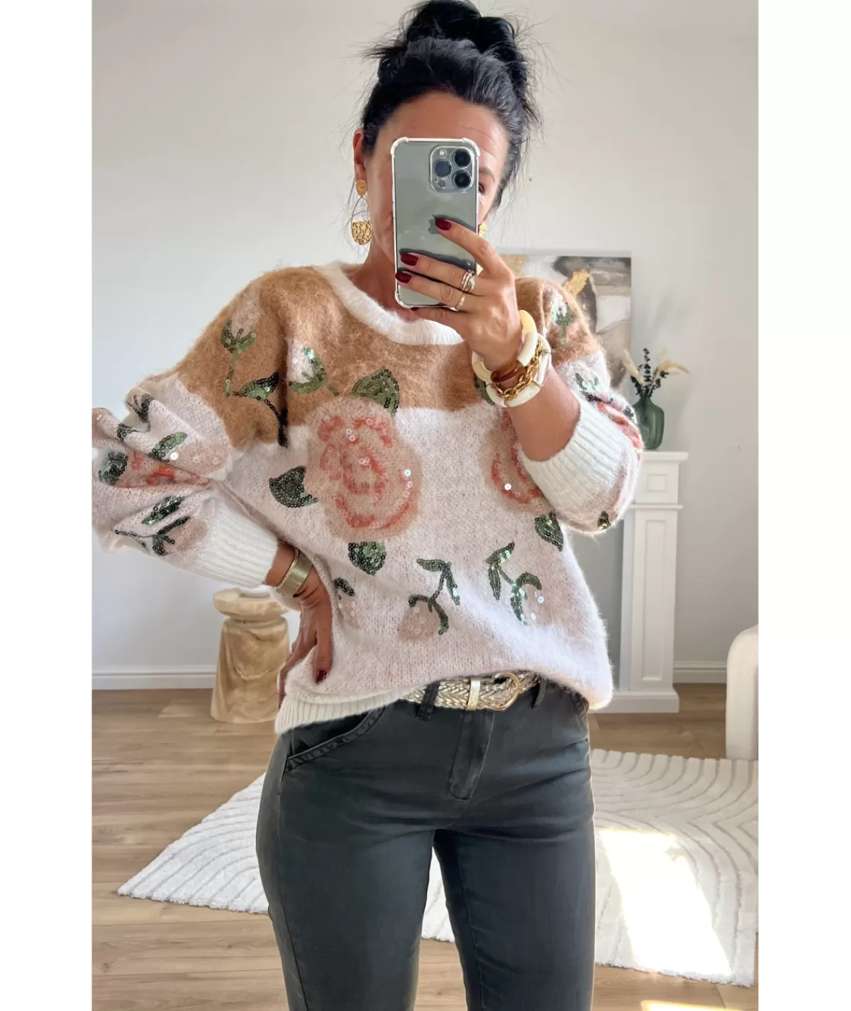 La boutique de Lilie Pulls / Gilets>PULL CARLA Camel