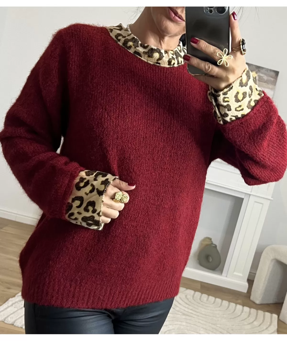 La boutique de Lilie Pulls / Gilets>PULL CASSIOPE Bordeaux