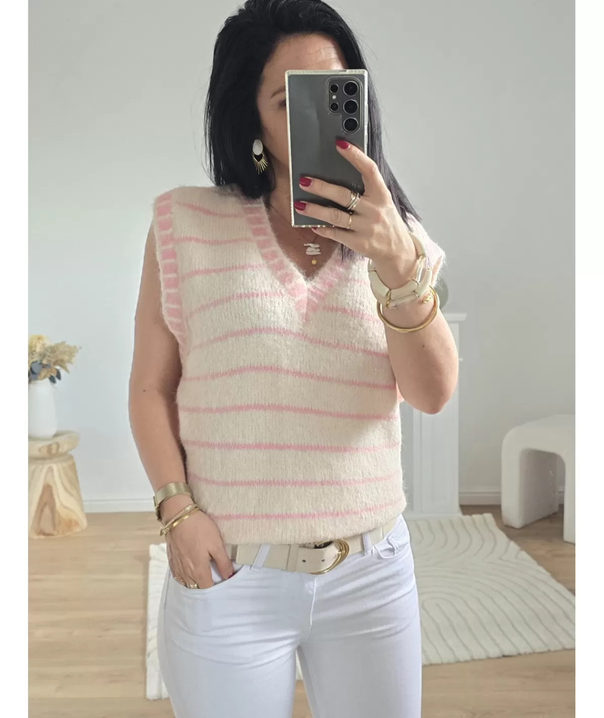 La boutique de Lilie Pulls / Gilets>PULL MELODIE Blanc