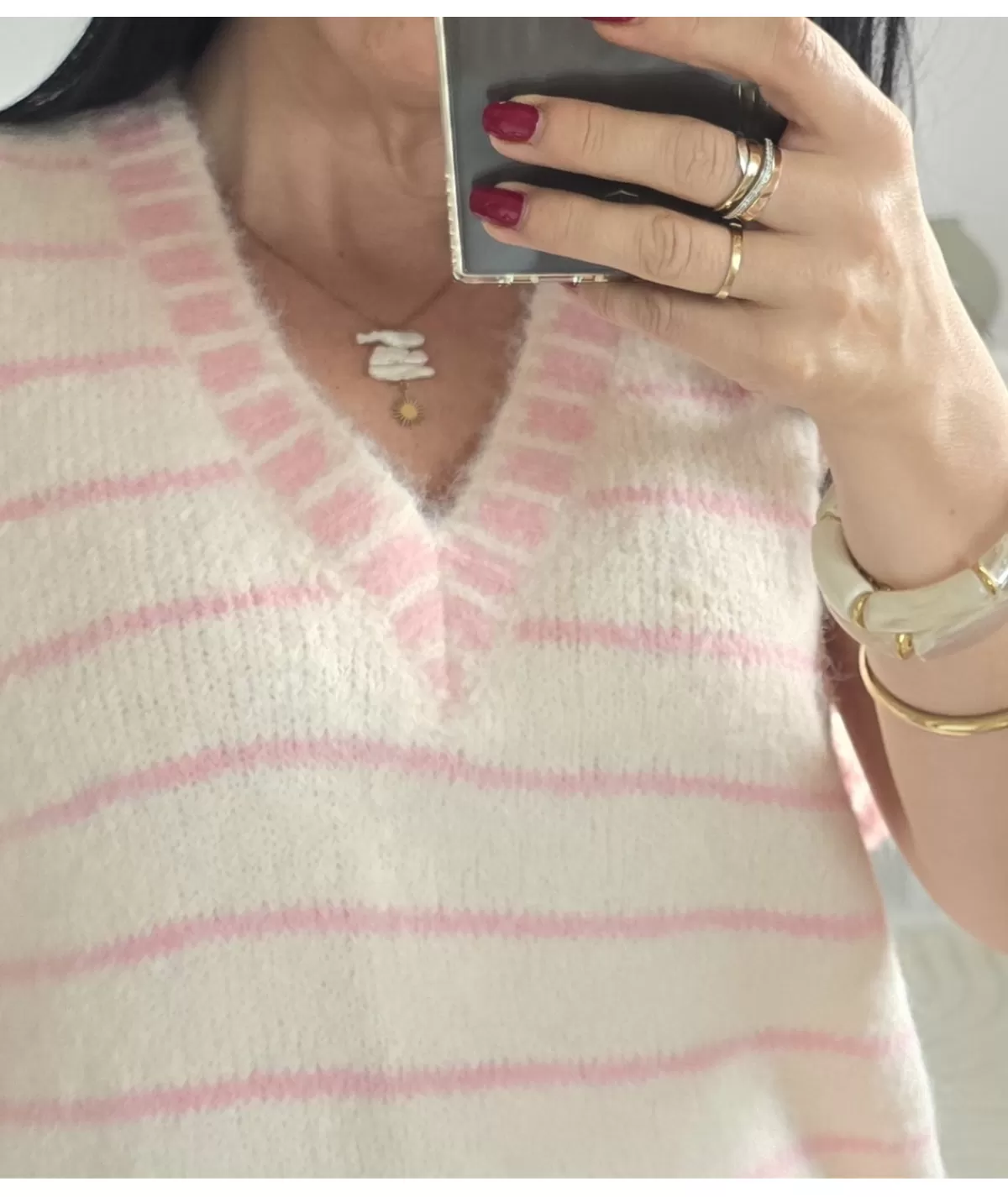 La boutique de Lilie Pulls / Gilets>PULL MELODIE Blanc