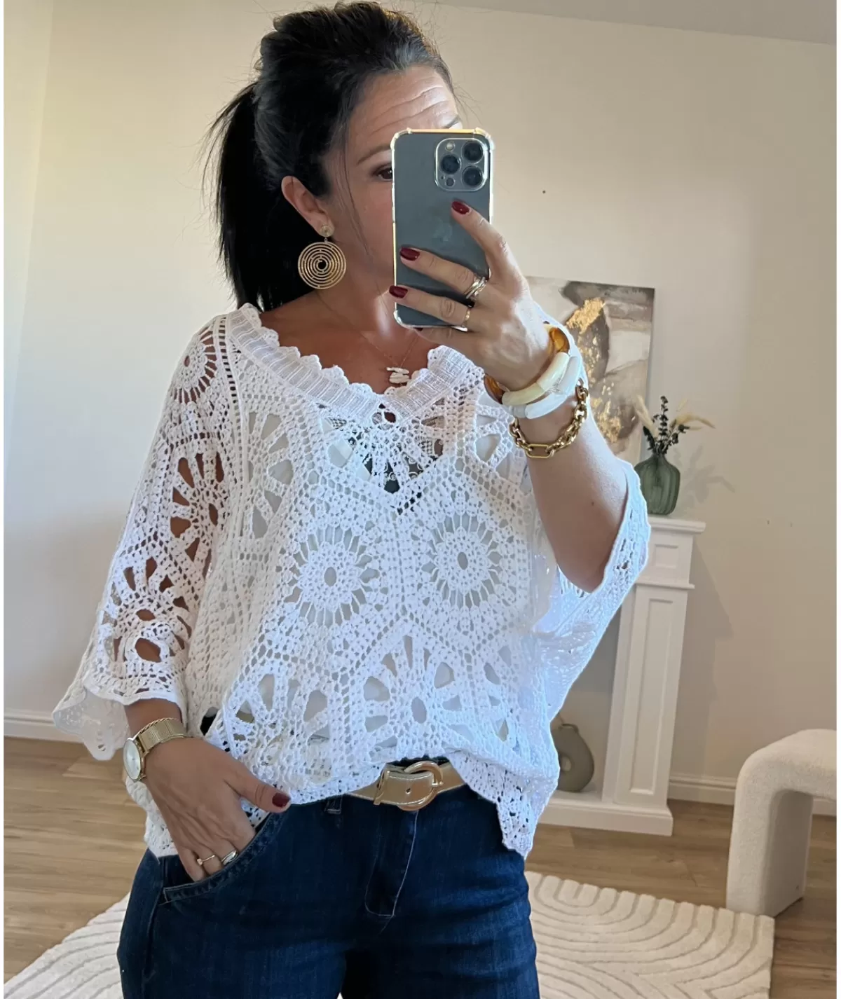 La boutique de Lilie Pulls / Gilets>PULL MEREDITH Blanc