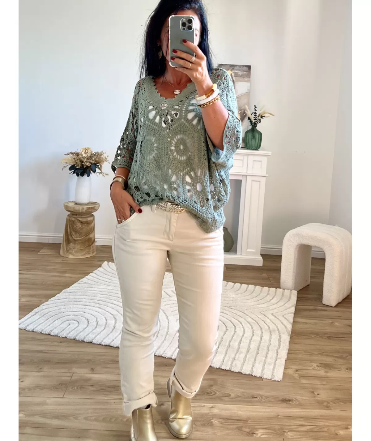 La boutique de Lilie Pulls / Gilets>PULL MEREDITH Kaki