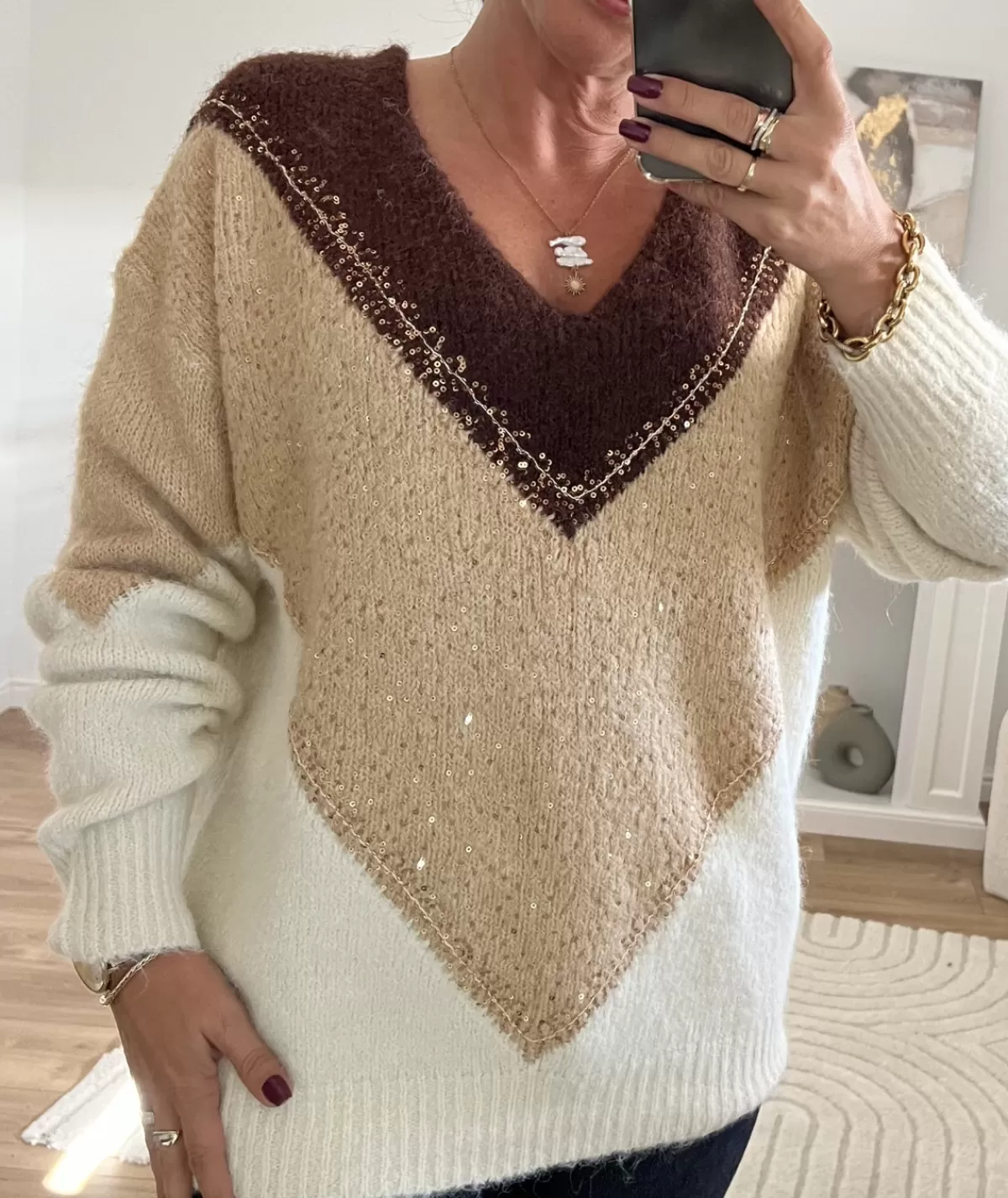 La boutique de Lilie Pulls / Gilets>PULL NISMA II Beige