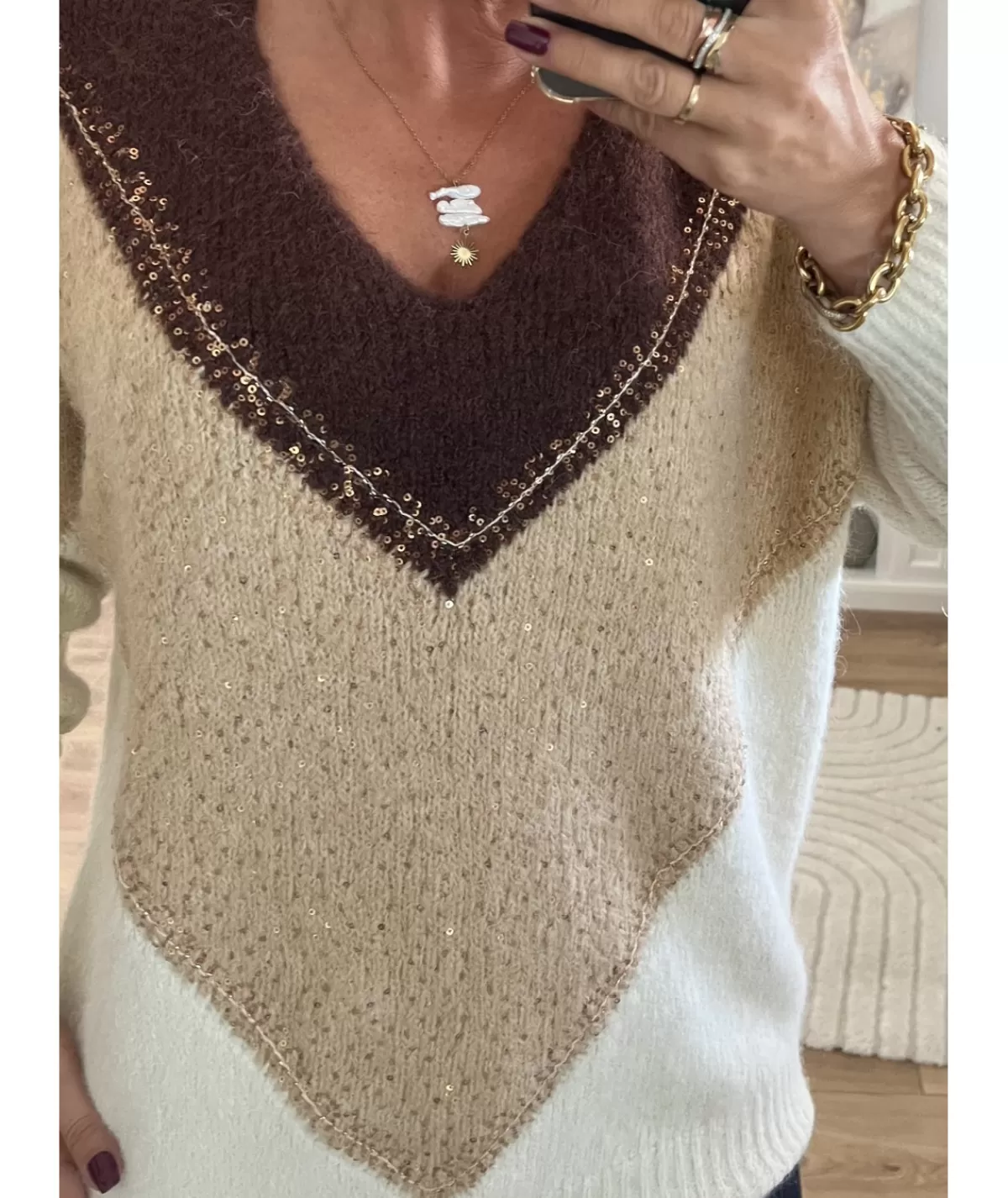 La boutique de Lilie Pulls / Gilets>PULL NISMA II Beige