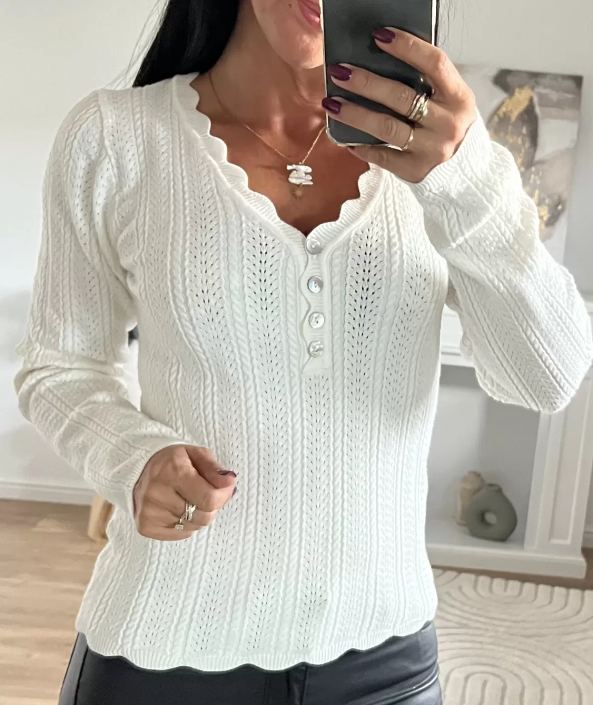 La boutique de Lilie Pulls / Gilets>PULL NORA Blanc