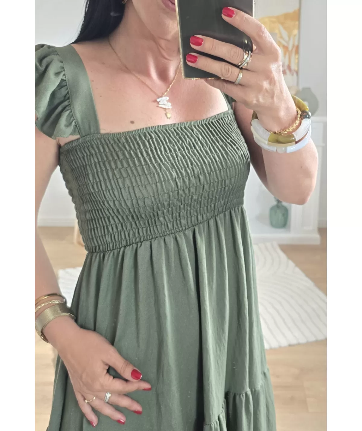 La boutique de Lilie Robes>ROBE CLAIRE Kaki