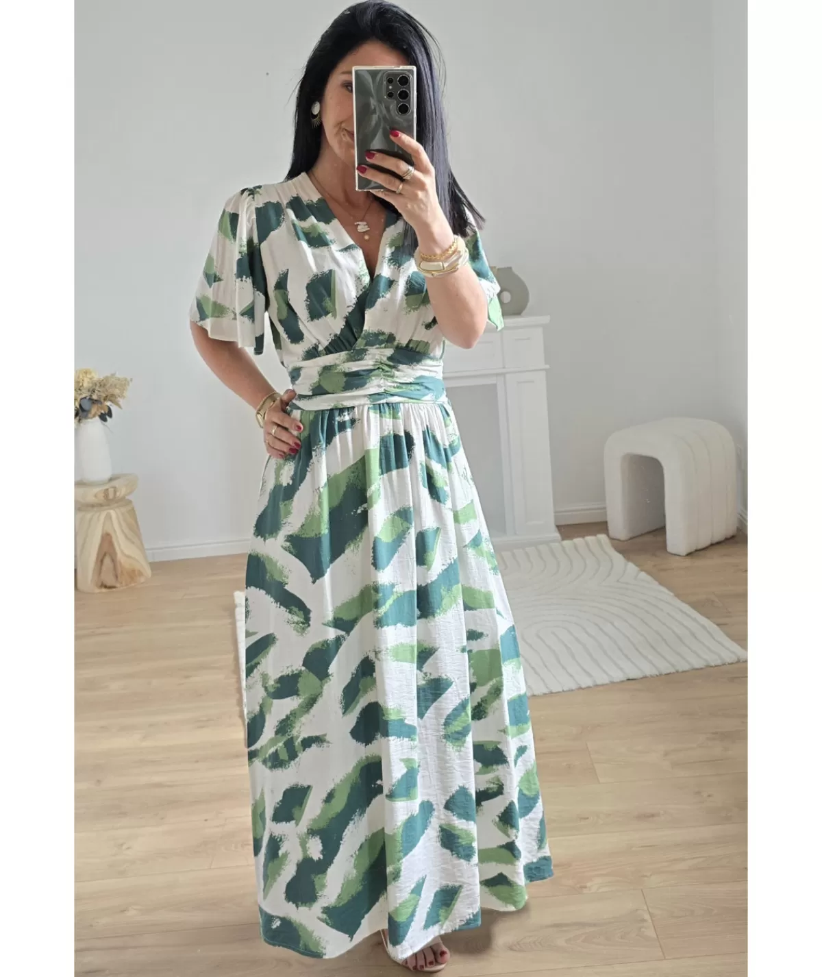 La boutique de Lilie Robes>ROBE CLAUDETTE Vert