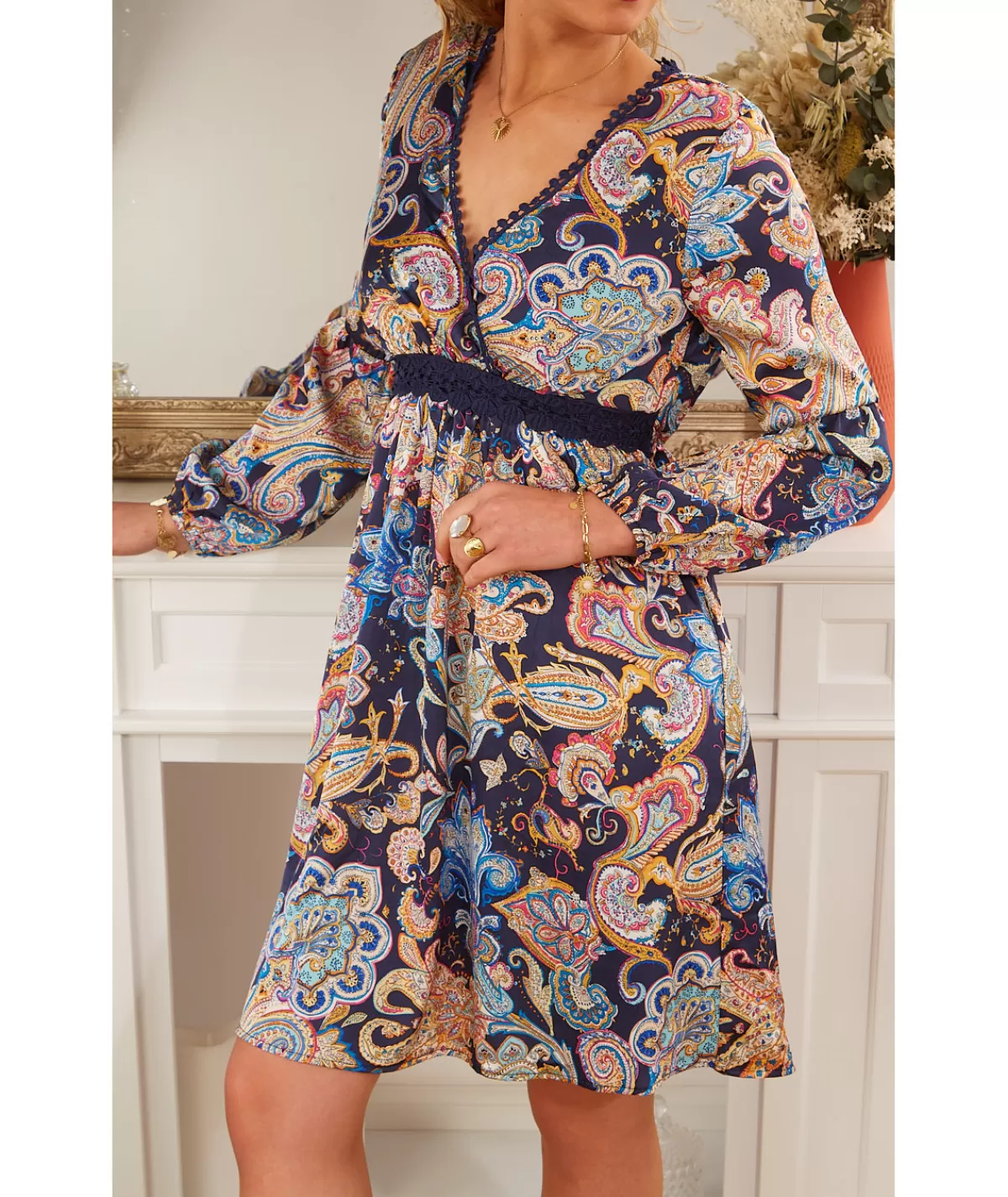 La boutique de Lilie Robes>ROBE DAPHNEE Marine