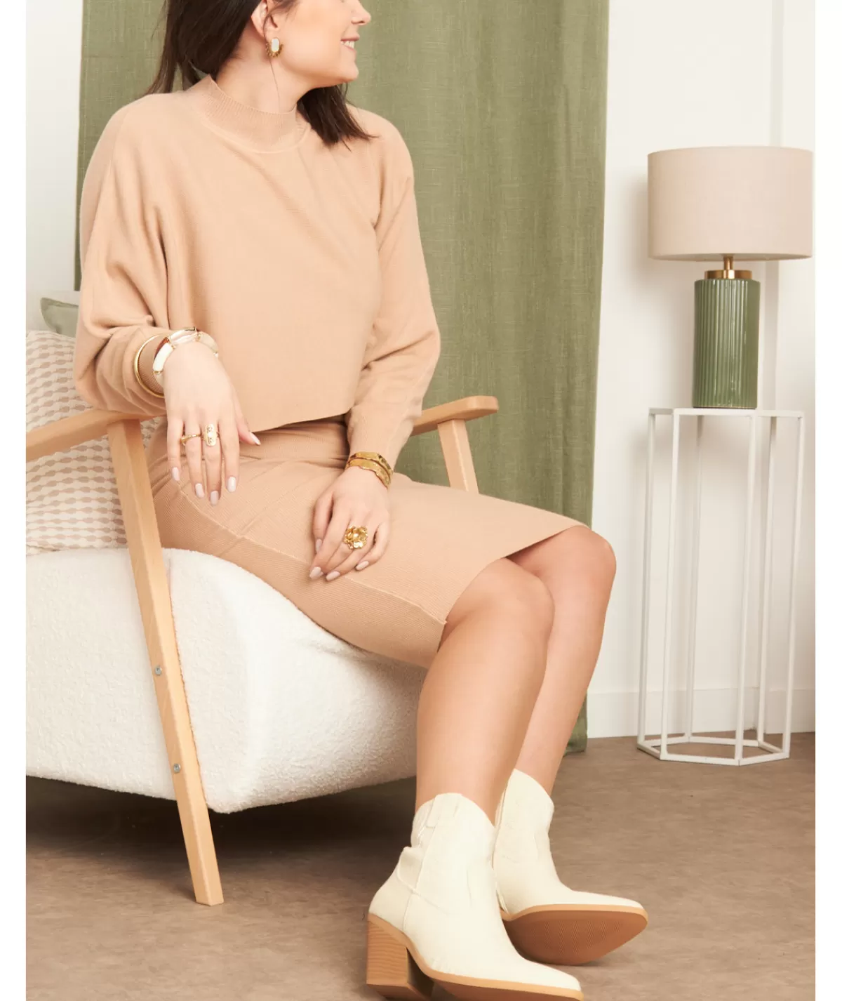 La boutique de Lilie Robes>ROBE PULL STACY Camel
