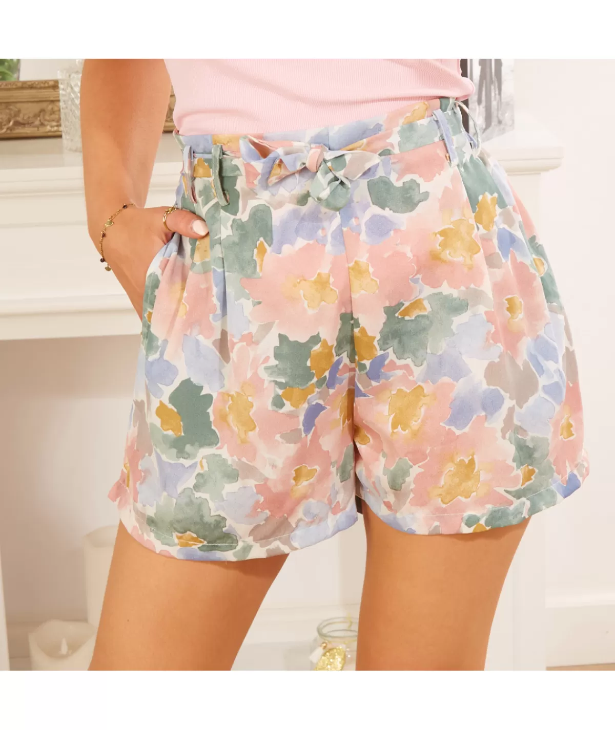 La boutique de Lilie Jupes / Shorts>SHORT ANAIG Rose