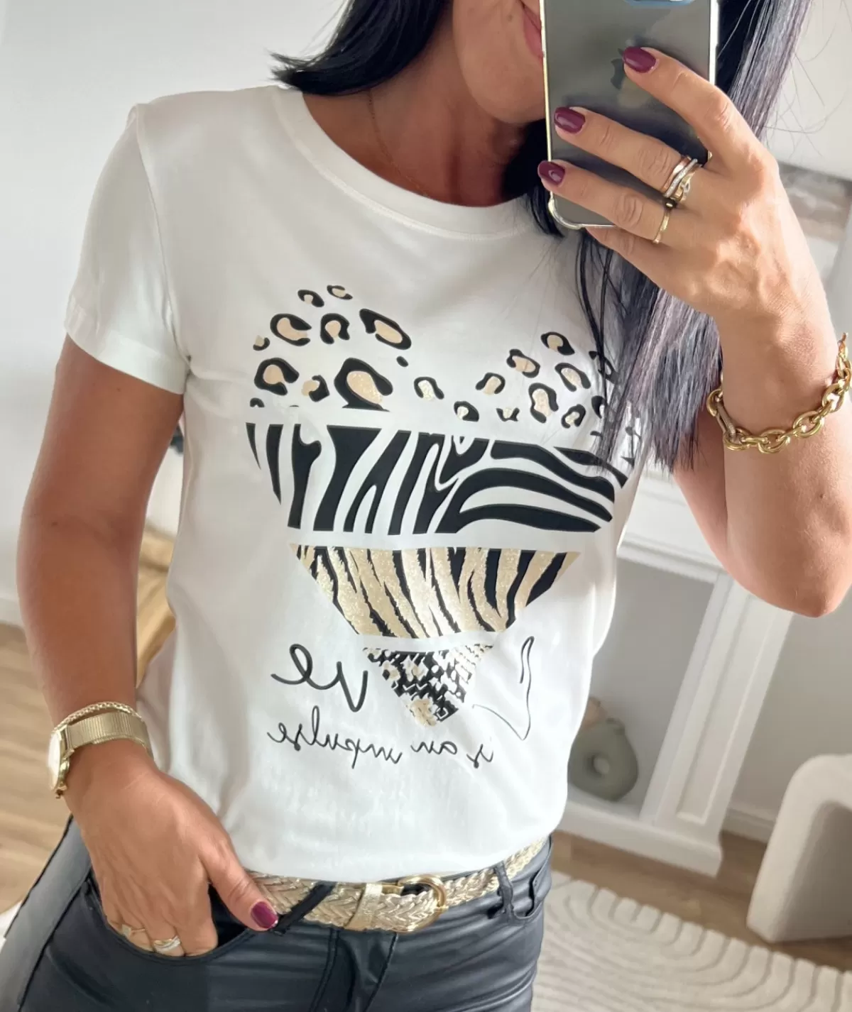 La boutique de Lilie T-shirts>TEE-SHIRT DORIA Blanc
