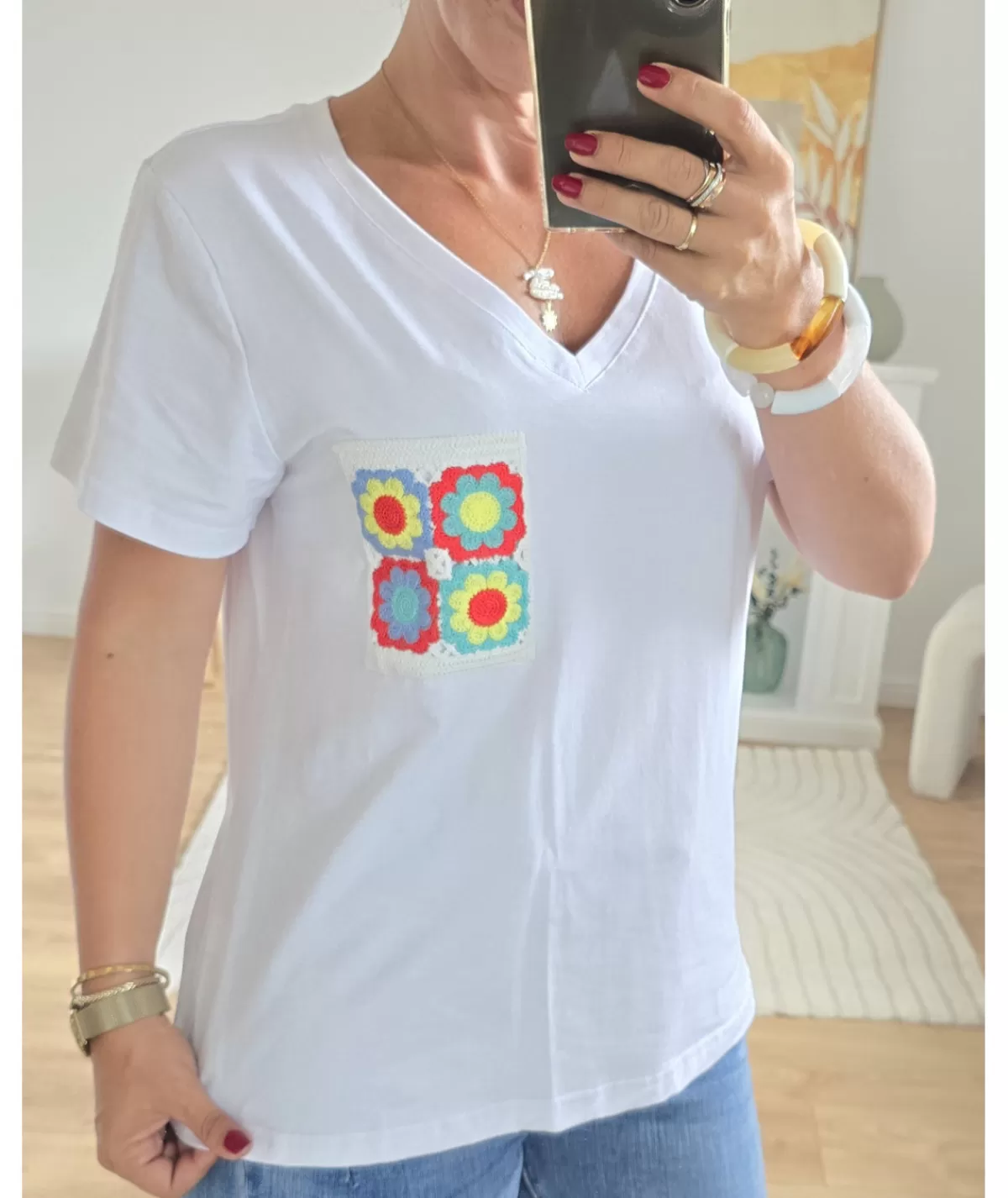 La boutique de Lilie T-shirts>T-SHIRT DJEBRILIA Blanc